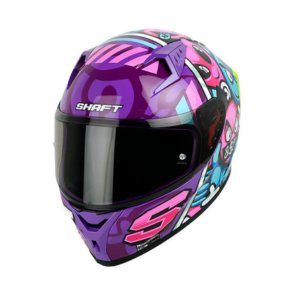 CASCO SHAFT SH-526SP MOJIS MORADO FUCSIA VISOR HUMO