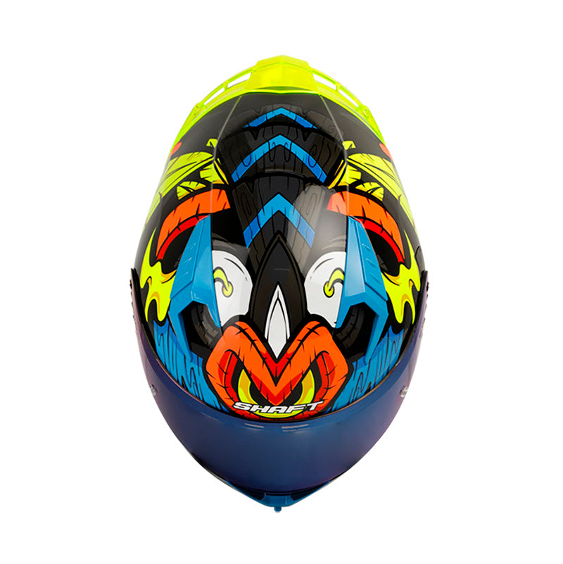 CASCO SHAFT SH-526SP TIKI NEGRO AMARILLO NEON VISOR IRIDIUM