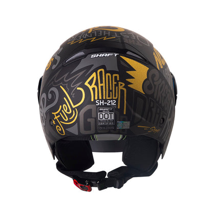 CASCO SHAFT SH-212 RACER MATE NEGRO DORADO VISOR IRIDIUM