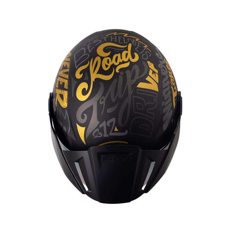 CASCO SHAFT SH-212 RACER MATE NEGRO DORADO VISOR IRIDIUM