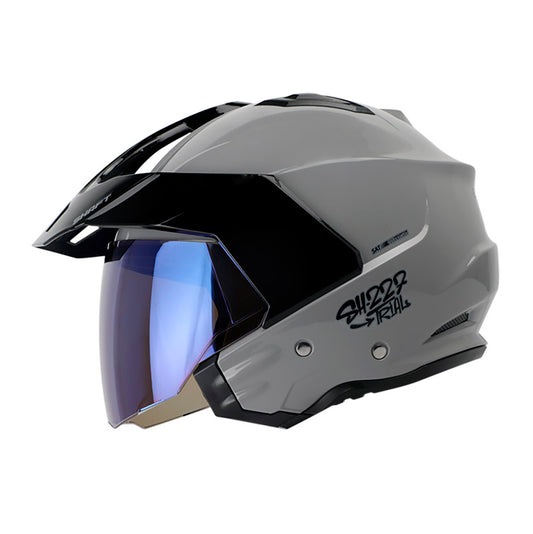CASCO SHAFT SH-227 TRIAL SOLID NARDO NEGRO VISOR IRIDIUM