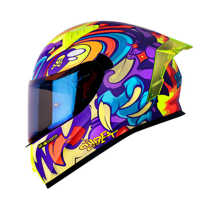 CASCO SHAFT SH-526SP EVO OJIBROU MATE MORADO AZUL IRIDIUM