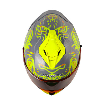 CASCO SHAFT SH-598GTR ADRENOCHROME GRIS AMARILLO VISOR IR.NJ