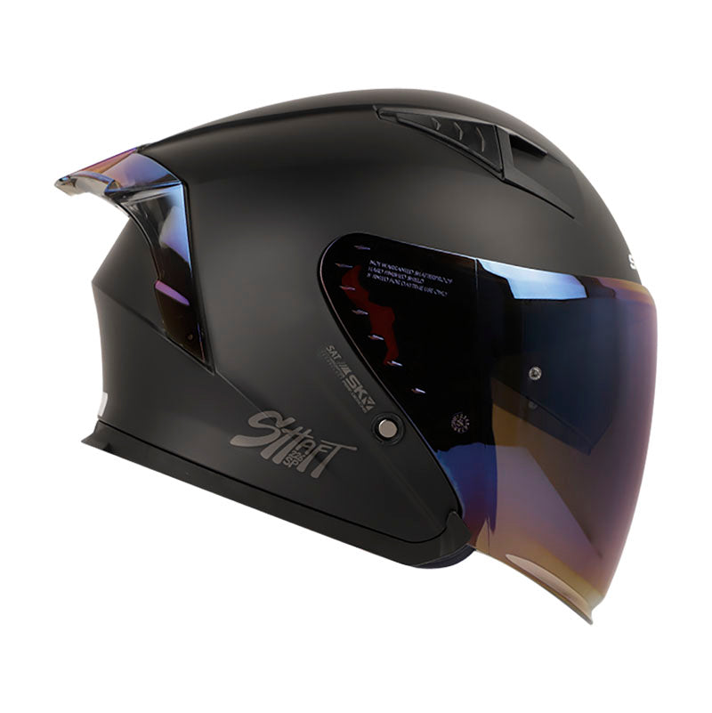 CASCO SHAFT SH-226SP SOLID MATE NEGRO NEGRO VISOR IRIDIUM