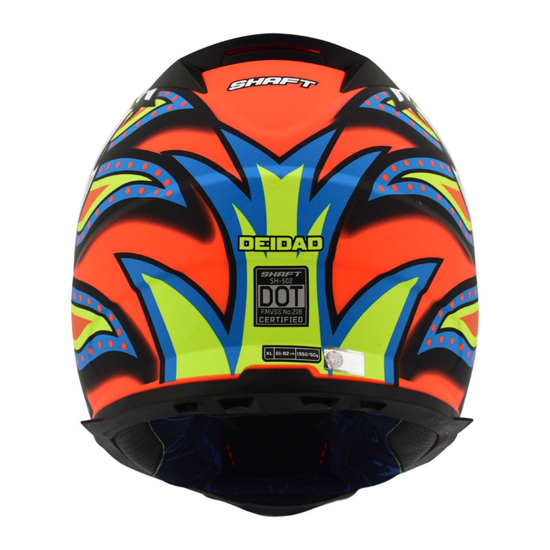 CASCO SHAFT SH-502 DEIDAD MATE NARANJA NEON AMARILLO NEON