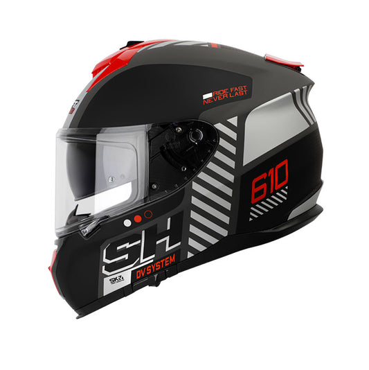 CASCO SHAFT SH-610DV PRO NOS MATE NEGRO ROJO