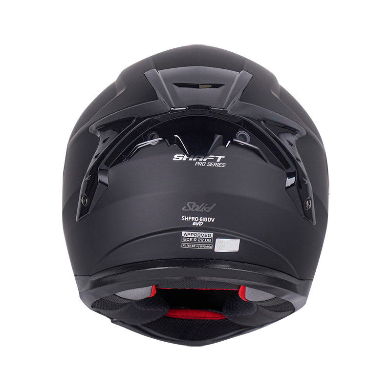 CASCO SHAFT SH-610DV PRO SOLID MATE NEGRO NEGRO VISOR PLATA