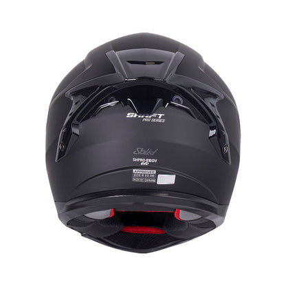 CASCO SHAFT SH-610DV PRO SOLID MATE NEGRO NEGRO VISOR PLATA