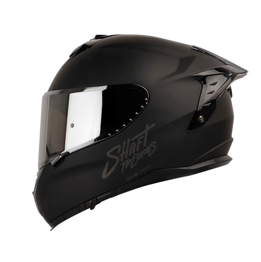 CASCO SHAFT SH-610DV PRO SOLID MATE NEGRO NEGRO VISOR PLATA