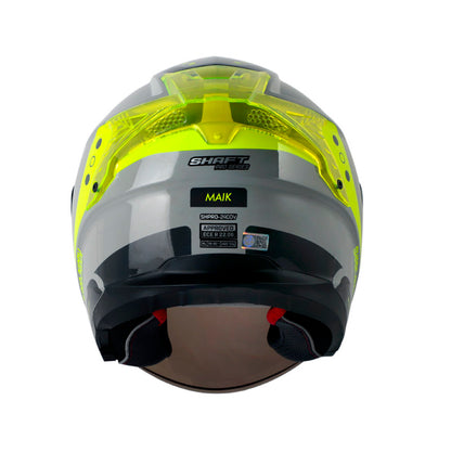 CASCO SHAFT SH-240DV PRO MAIK BRILLANTE GRIS AMARILLO NEON