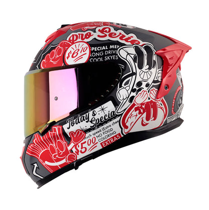 CASCO SHAFT SH-610DV PRO FAST FOOD MATE GRIS OSCURO ROJO