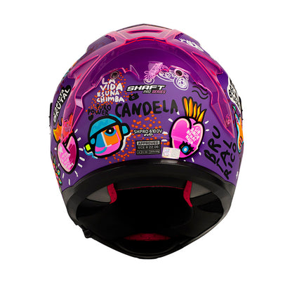 CASCO SHAFT SH-610DV PRO CANDELA MORADO VISOR IRIDIUM