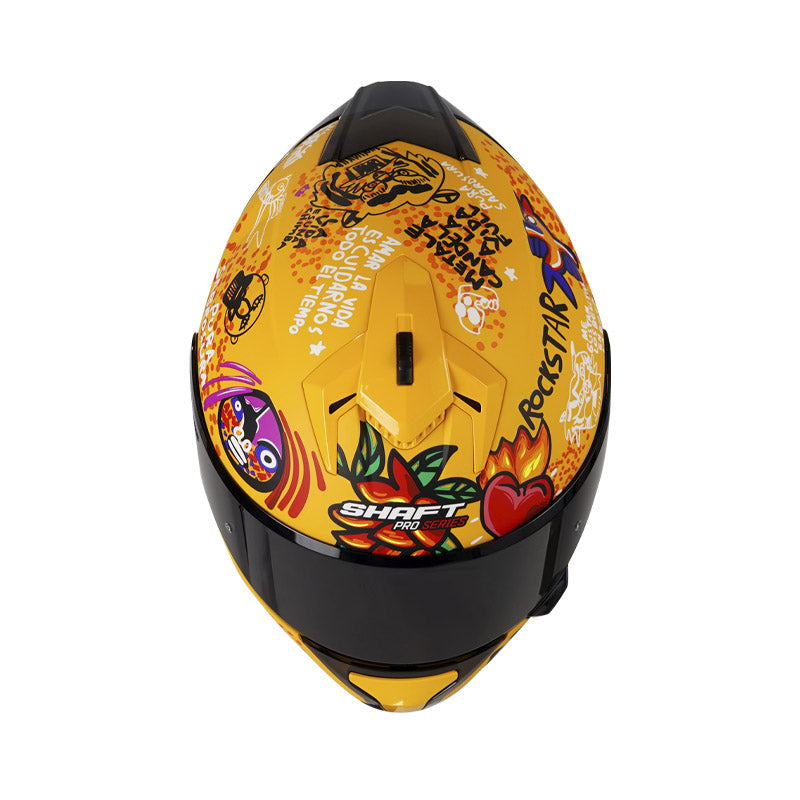 CASCO SHAFT SH-610DV PRO CANDELA AMARILLO NARANJA VISOR HUMO
