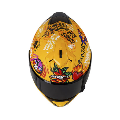 CASCO SHAFT SH-610DV PRO CANDELA AMARILLO NARANJA VISOR HUMO