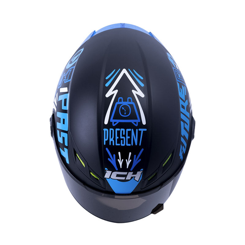 CASCO ICH ICH-501SP TIME TRAVEL MATE NEGRO AZUL HUMO