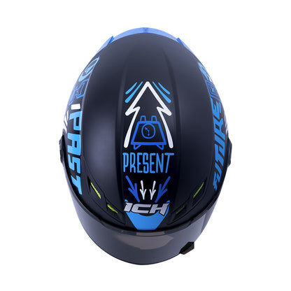 CASCO ICH ICH-501SP TIME TRAVEL MATE NEGRO AZUL HUMO