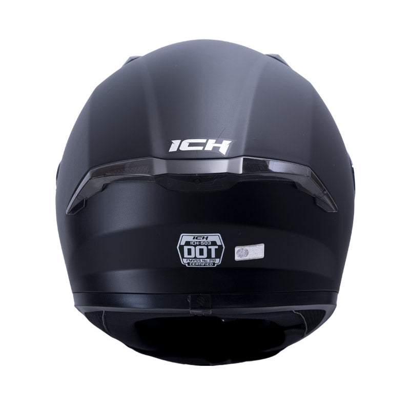 CASCO ICH ICH-503SP SOLID MATE NEGRO VISOR PLATA