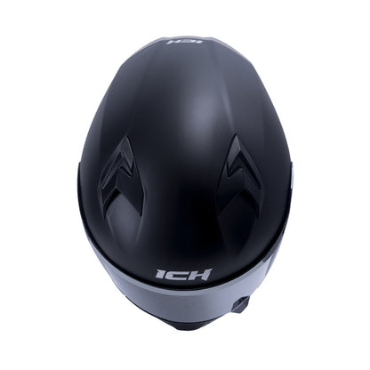 CASCO ICH ICH-503SP SOLID MATE NEGRO VISOR PLATA