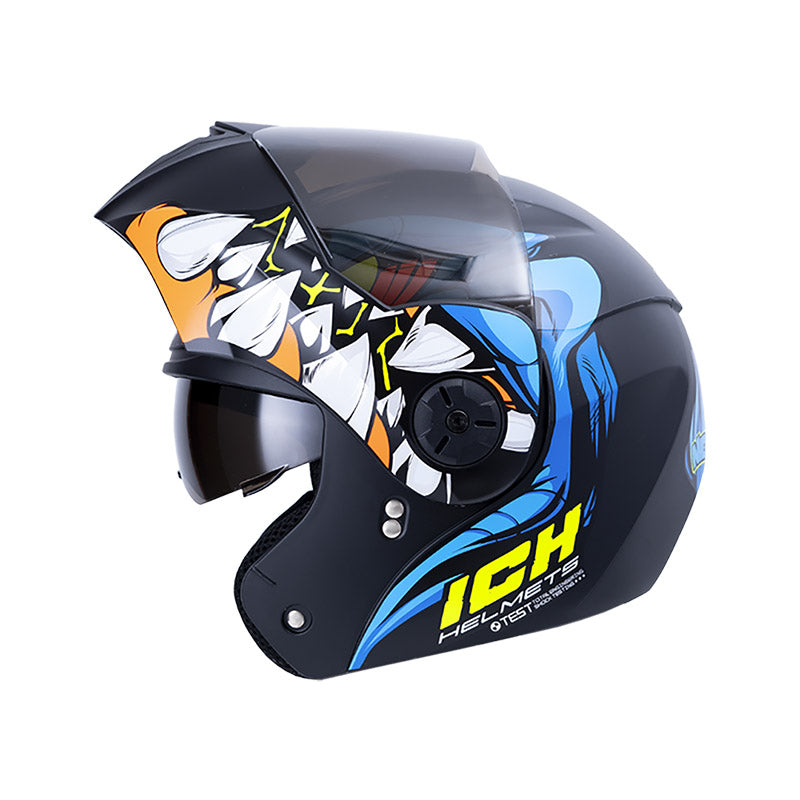 CASCO ICH ICH-3110DV NIDHOG MATE NEGRO AZUL VISOR RAMDON