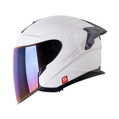 CASCO SHAFT SH-240DV PRO SOLID BLANCO GRIS VISOR IRIDIUM