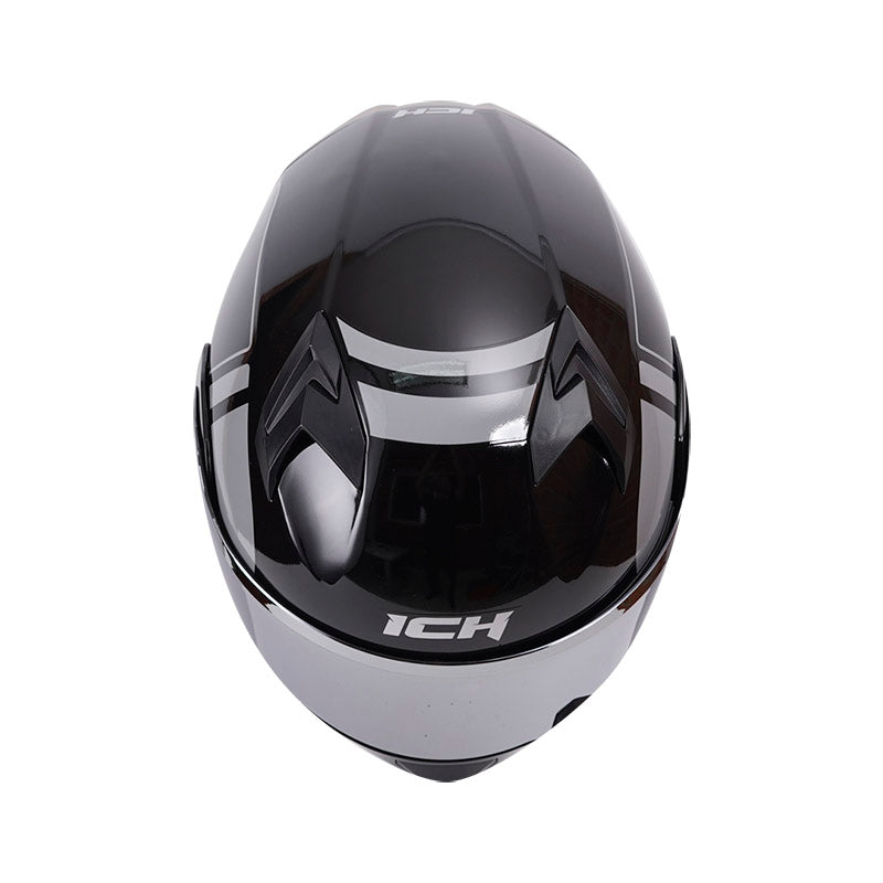 CASCO ICH ICH-3120DV BAGNAIA BRILLANTE NEGRO GRIS VISOR PLAT