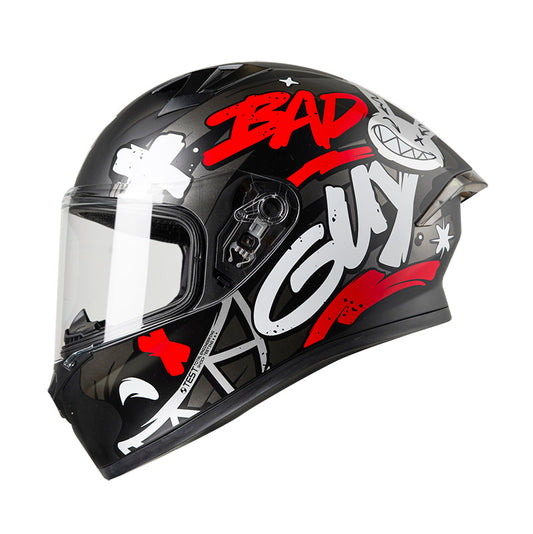 CASCO ICH ICH-503SP BAD MATE NEGRO ROJO
