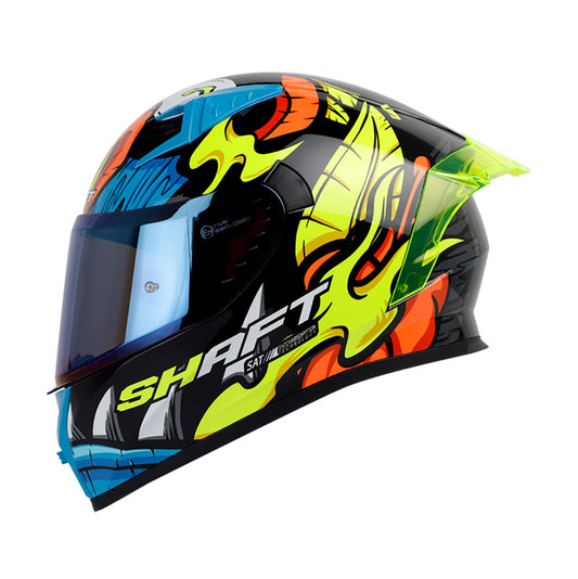 CASCO SHAFT SH-526SP TIKI NEGRO AMARILLO NEON VISOR IRIDIUM