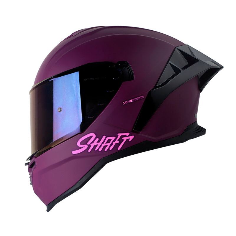 CASCO SHAFT SH-598GTR SOLID MATE MORADO FUCSIA VISOR IRIDIUM
