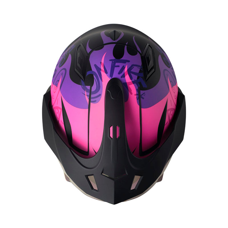 CASCO SHAFT SH-227 TRIAL GHOST RIDER MATE NEGRO FUCSIA VISOR