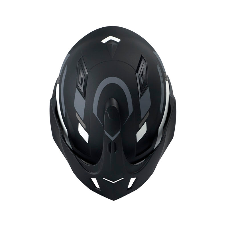 CASCO SHAFT SH-227 TRIAL VIC.DUAL MATE NEGRO GRIS VISOR HUMO