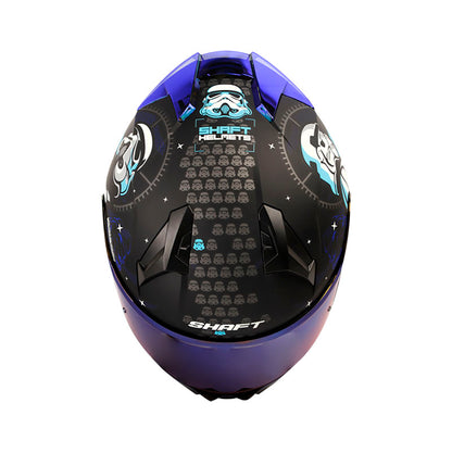 CASCO SHAFT SH-560 TROOPER NEGRO AZUL VISOR IRIDIUM