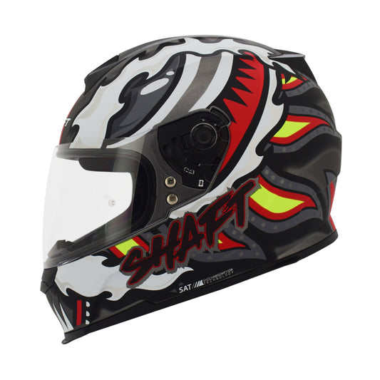 CASCO SHAFT SH-502 DEIDAD MATE NEGRO ROJO