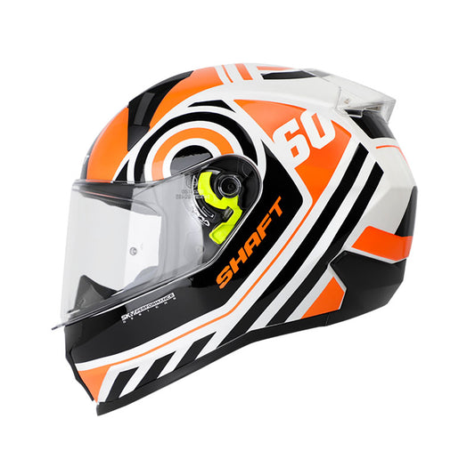 CASCO SHAFT SH-560 DUELO BLANCO NARANJA NEON