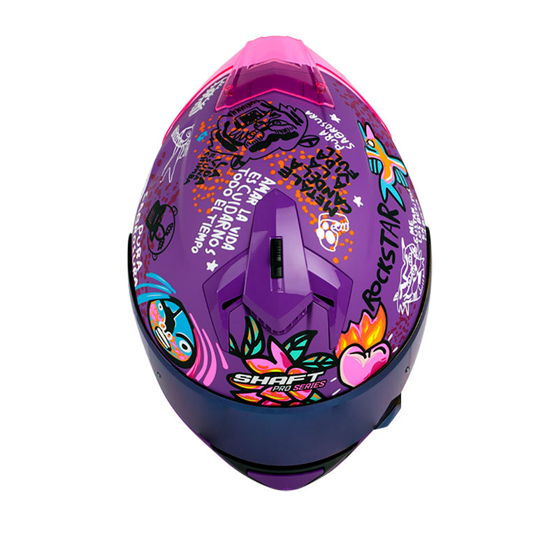 CASCO SHAFT SH-610DV PRO CANDELA MORADO VISOR IRIDIUM