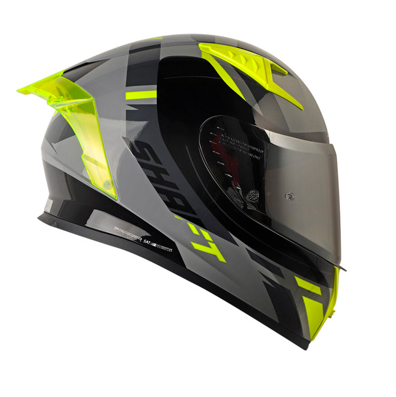 CASCO SHAFT SH-526SP LORE GRIS AMARILLO NEON VISOR HUMO