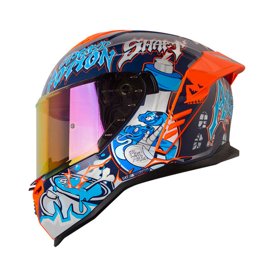 CASCO SHAFT SH-598GTR ABRACADABRA AZUL OSCURO AZUL IRIDIUM