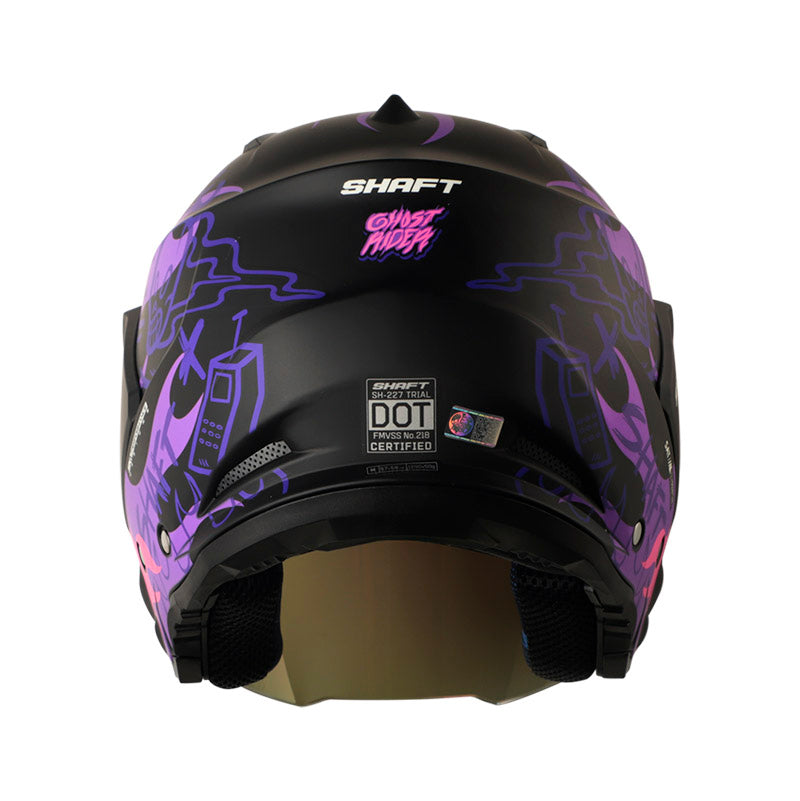 CASCO SHAFT SH-227 TRIAL GHOST RIDER MATE NEGRO FUCSIA VISOR