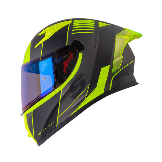 CASCO SHAFT SH-526SP EVO STRAFTER MATE GRIS OSCURO AMARILLO