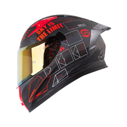 CASCO SHAFT SH-526SP EVO PAPYRUS MATE GRIS OSCURO ROJO