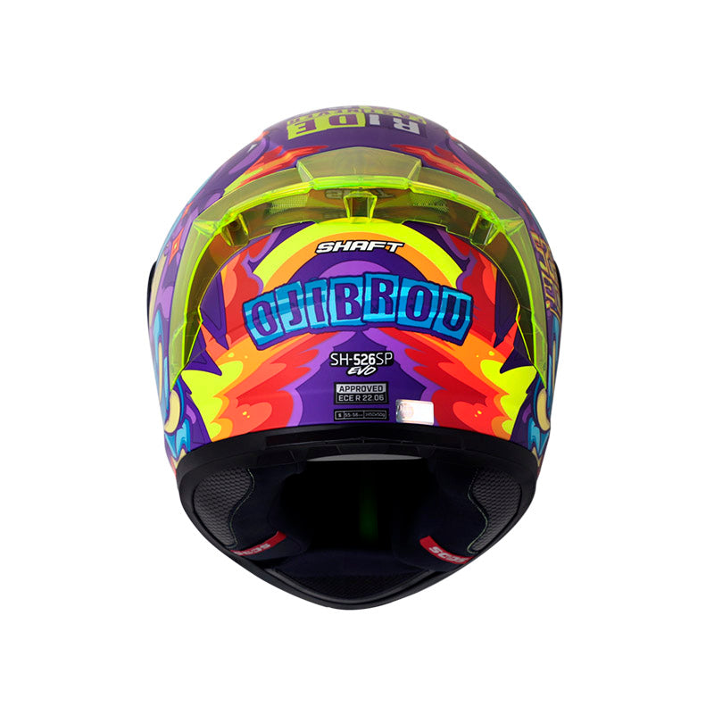 CASCO SHAFT SH-526SP EVO OJIBROU MATE MORADO AZUL IRIDIUM