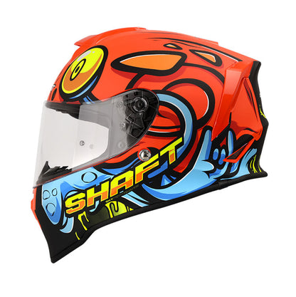 CASCO SHAFT SH-551 SGARY MATE NARANJA NEON AZUL