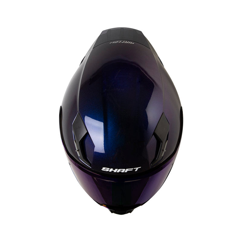 CASCO SHAFT SH-562R SOLID CAMALEON PLATA VISOR IRIDIUM AZUL