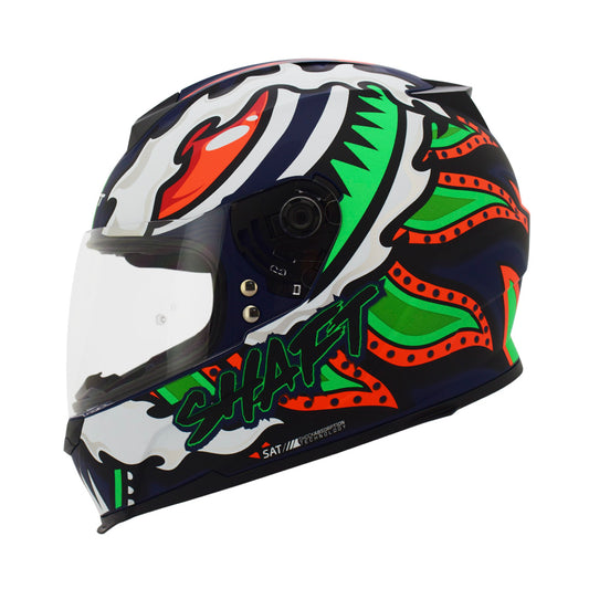 CASCO SHAFT SH-502 DEIDAD AZUL NAVY VERDE NEON