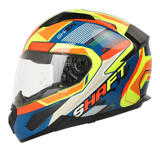 CASCO SHAFT SH-571 MERCYGU AZUL AMARILLO NEON