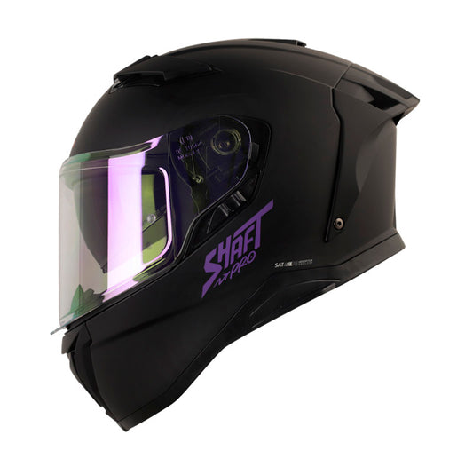 CASCO SHAFT SH-606SP PRO SOLID MATE NEGRO MORADO VISOR REVO