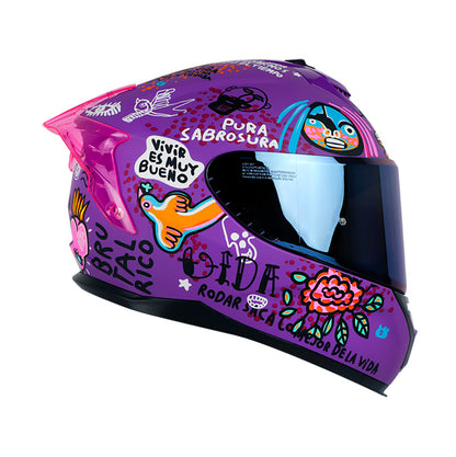 CASCO SHAFT SH-610DV PRO CANDELA MORADO VISOR IRIDIUM
