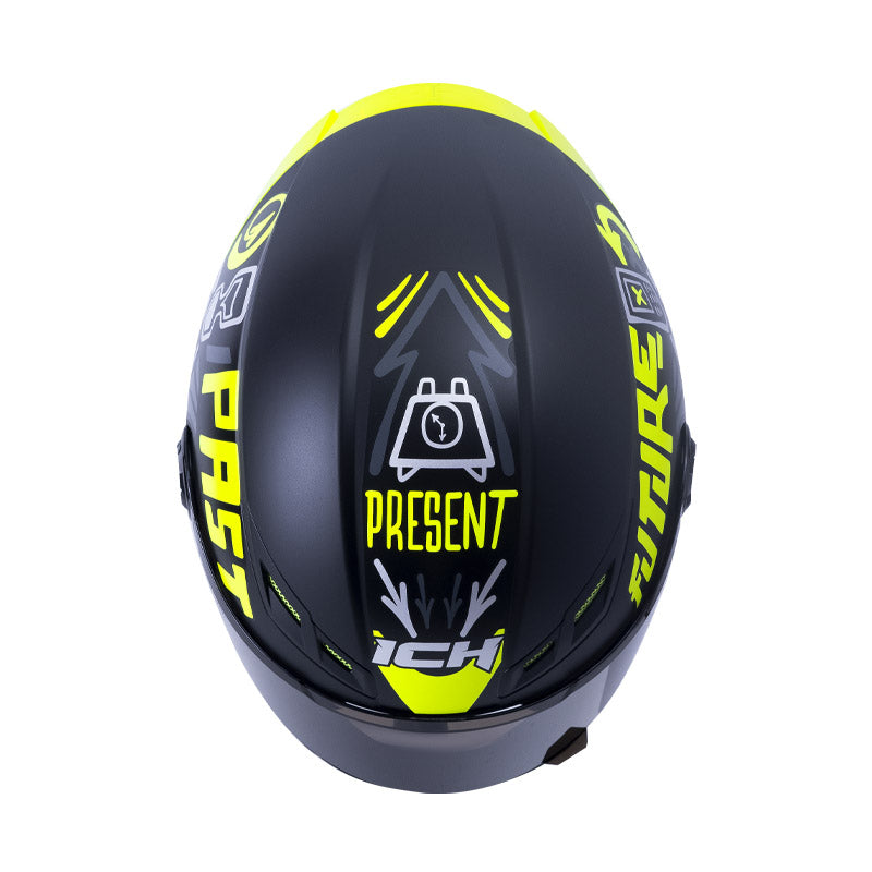 CASCO ICH ICH-501SP TIME TRAVEL MATE NEGRO AMARILLO HUMO