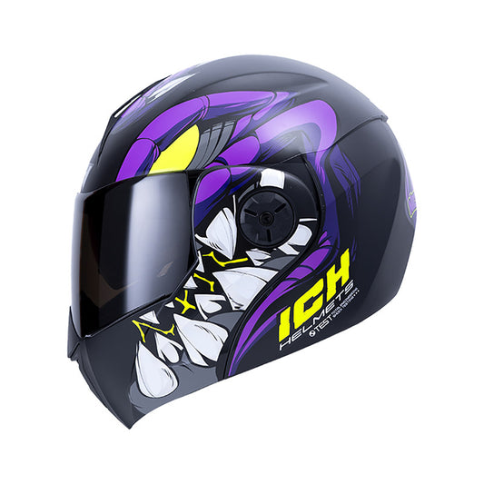CASCO ICH ICH-3110DV NIDHOG MATE NEGRO MORADO VISOR RAMDON
