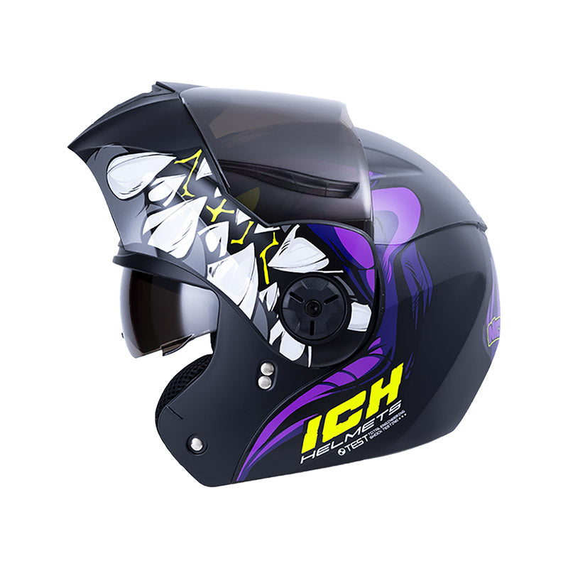 CASCO ICH ICH-3110DV NIDHOG MATE NEGRO MORADO VISOR RAMDON