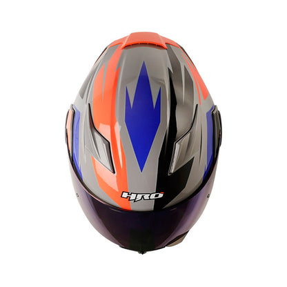 CASCO HRO HRO-3400DV BREAKS GRIS NARANJA NEON VISOR IRIDIUM
